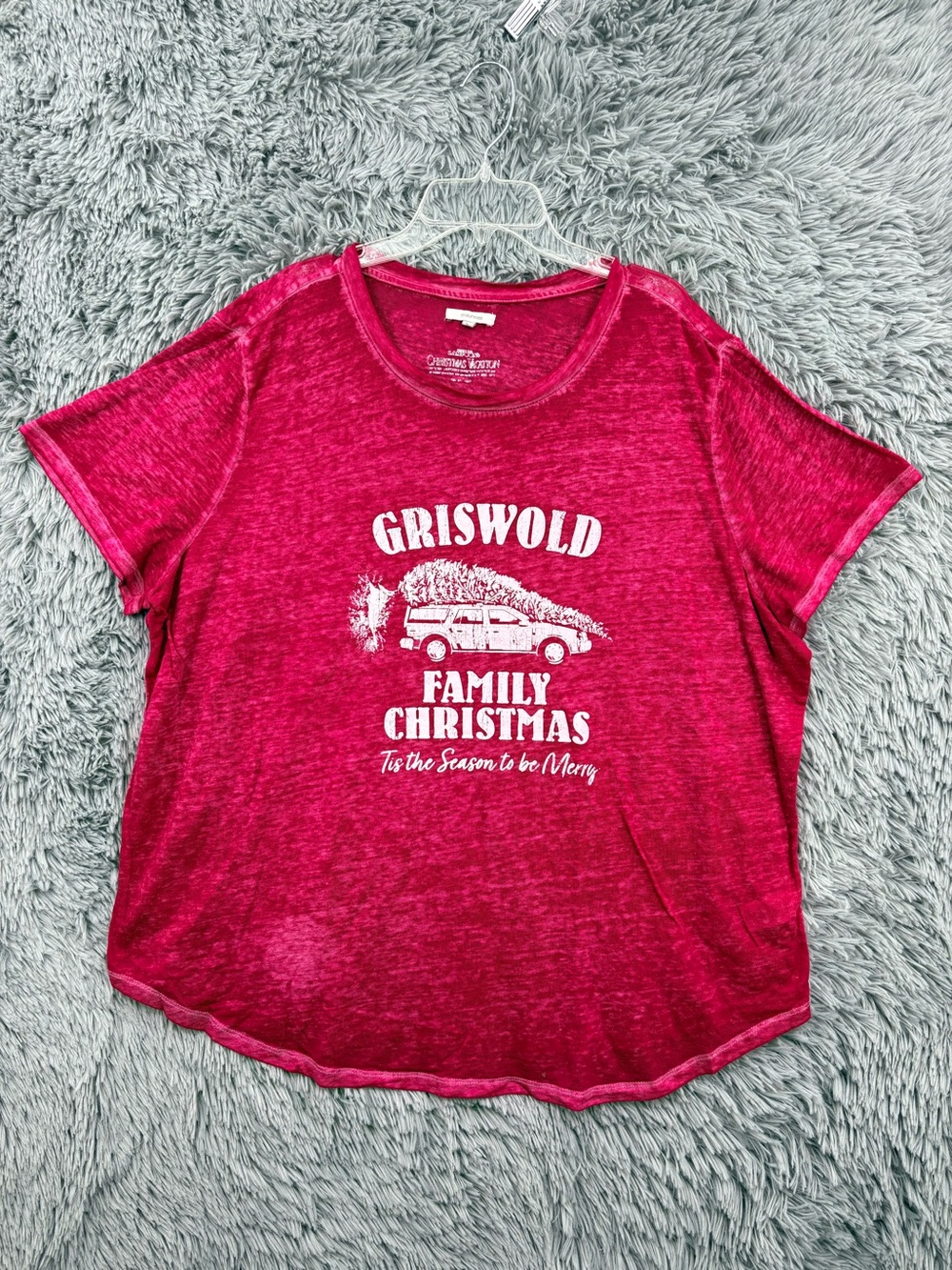 Maurices Griswold Family Christmas Graphic Burnout Tee Women 2x National Lampoon